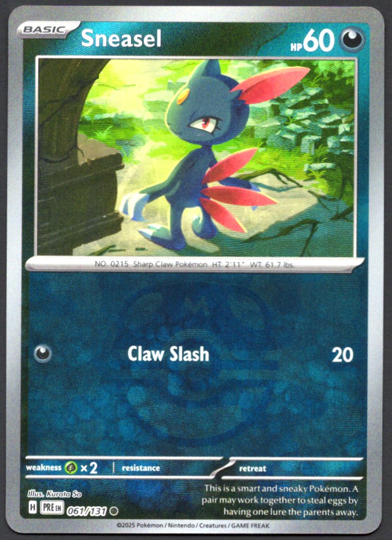 Sneasel #061/131 Master Ball Prismatic Evolutions