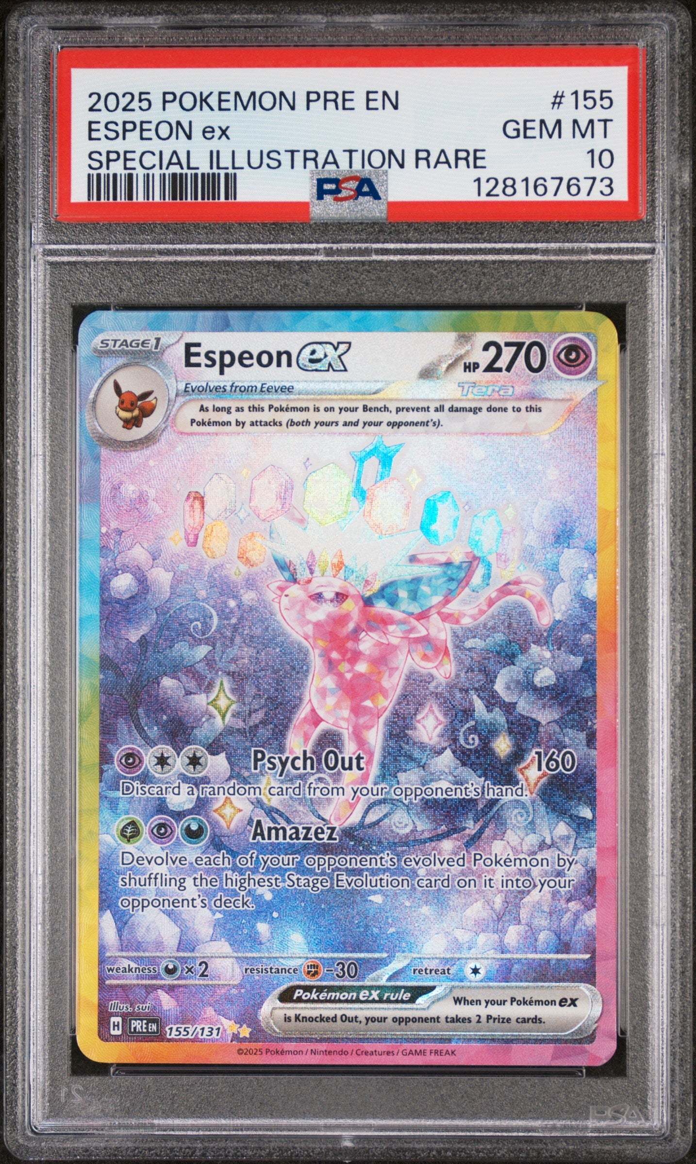 Espeon #155/131 Prismatic Evolutions PSA 10